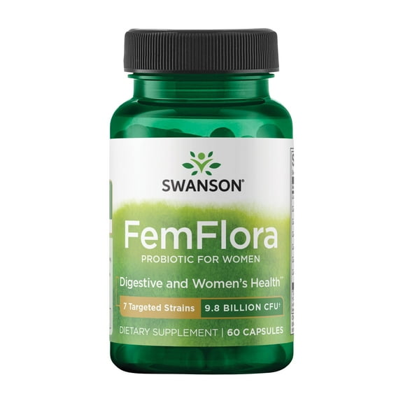 Swanson Probiotics Femflora Probiotic for Women 9.8 Billion Cfu Capsule 60ct