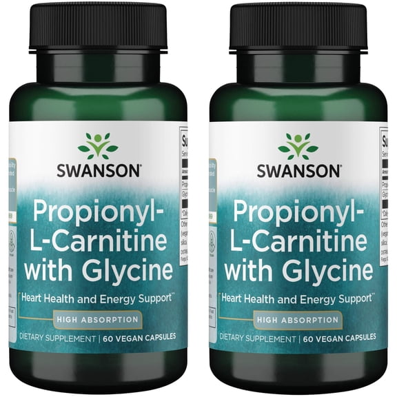 Swanson Propionyl L-Carnitine with Glycine 60 Vegan Caps 2 Pack