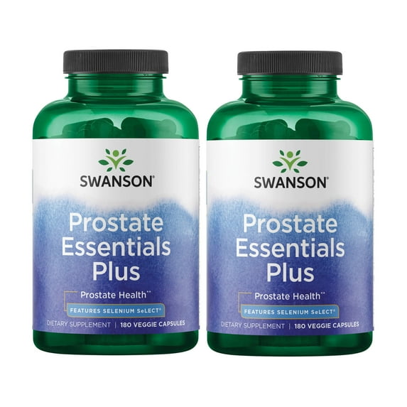 Swanson Prostate Plus - Natural Supplement for Men Promoting Healthy Urinary Tract Flow & Frequency - Supporting Overall Prostate Health - (180 Veggie Capsules) 2 Pack