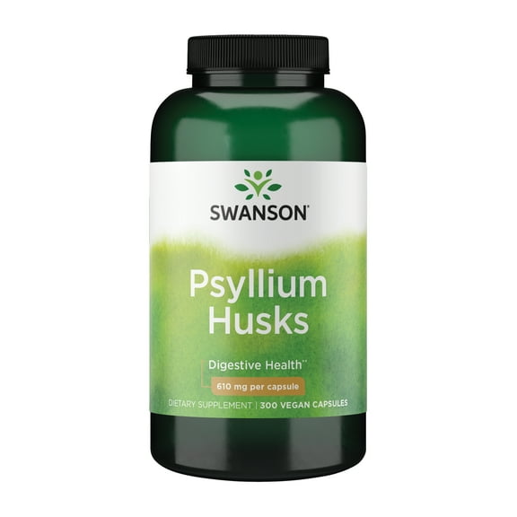 Swanson Psyllium Husk Capsules, 610 mg, 300 Count