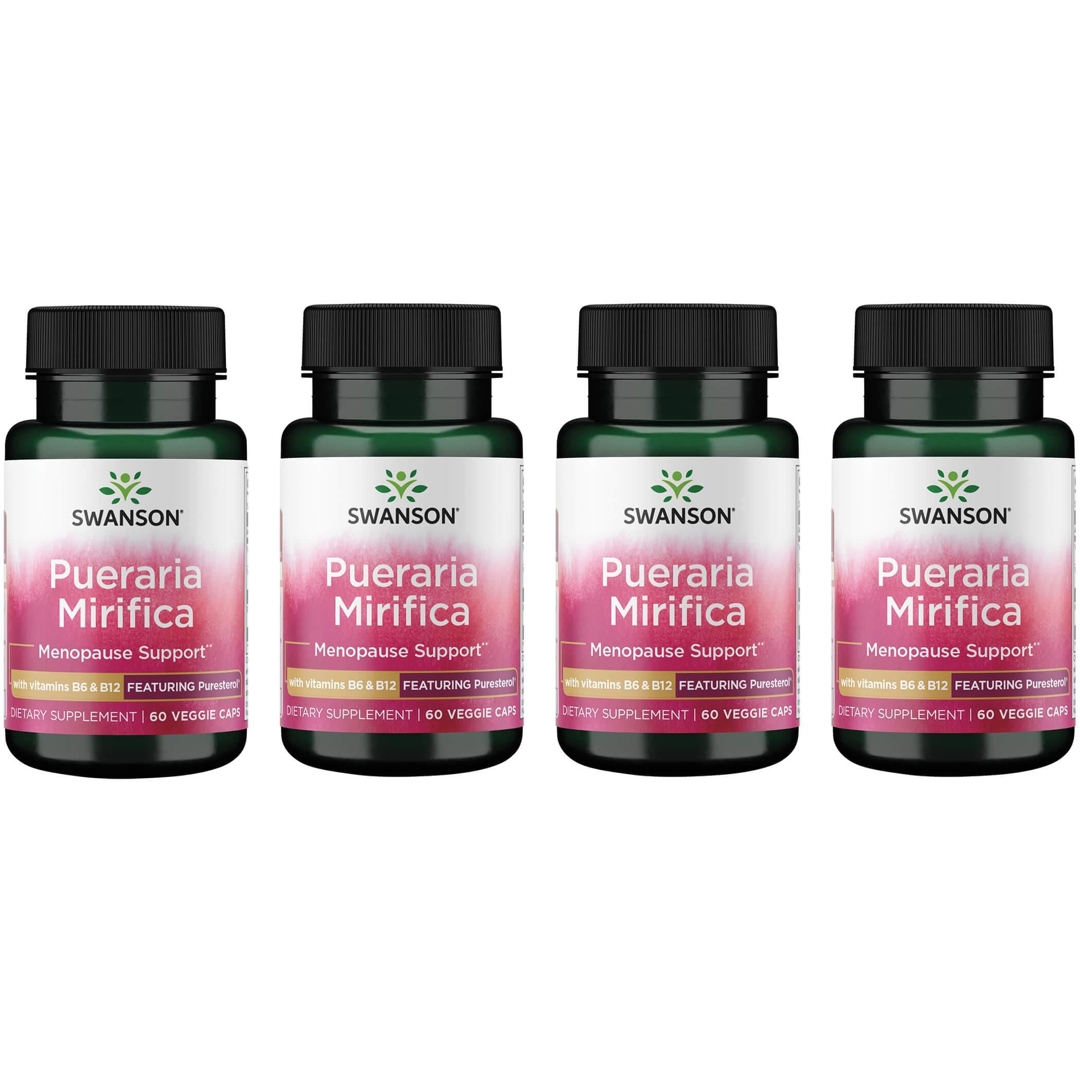 Swanson Pueraria Mirifica with B6 & B12 Featuring Puresterol 4 Pack