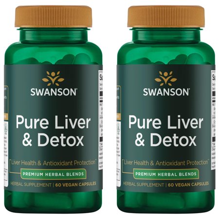 Swanson Pure Liver & Detox 60 Vegan Caps 2 Pack