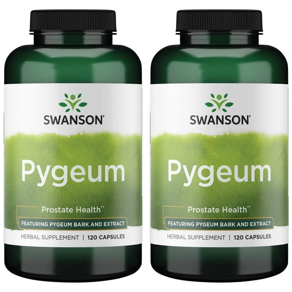 Swanson Pygeum - Featuring Pygeum Bark and Extract 120 Caps 2 Pack