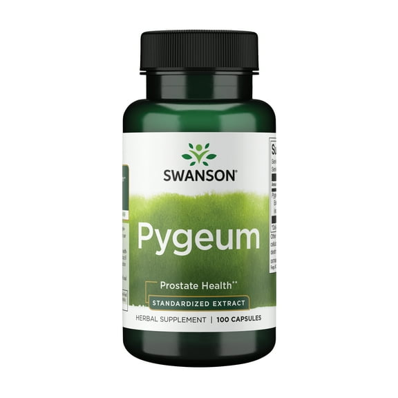 Swanson Pygeum - Herbal Supplement Promoting Male Prostate Health, Bladder, and Urinary Tract Health Support - Mens Health Supplement - (100 Capsules, 125mg Per Serving)
