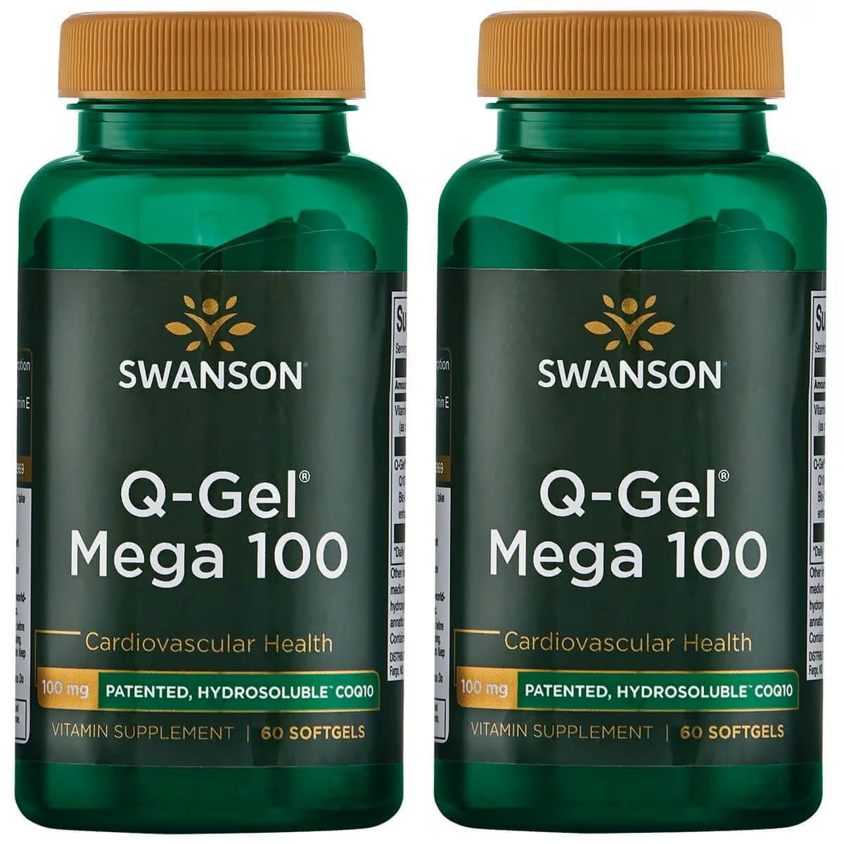 Swanson Q-Gel Mega 100 100 mg 60 Sgels 2 Pack