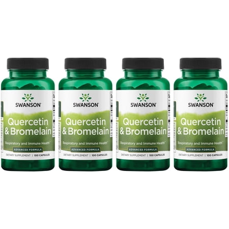 Swanson Quercetin & Bromelain - Advanced Formula 100 Caps 4 Pack