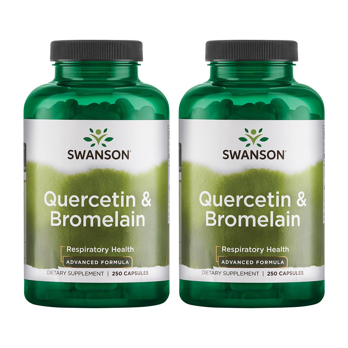 Swanson Quercetin & Bromelain Advanced Formula 250 Caps 2 Pack