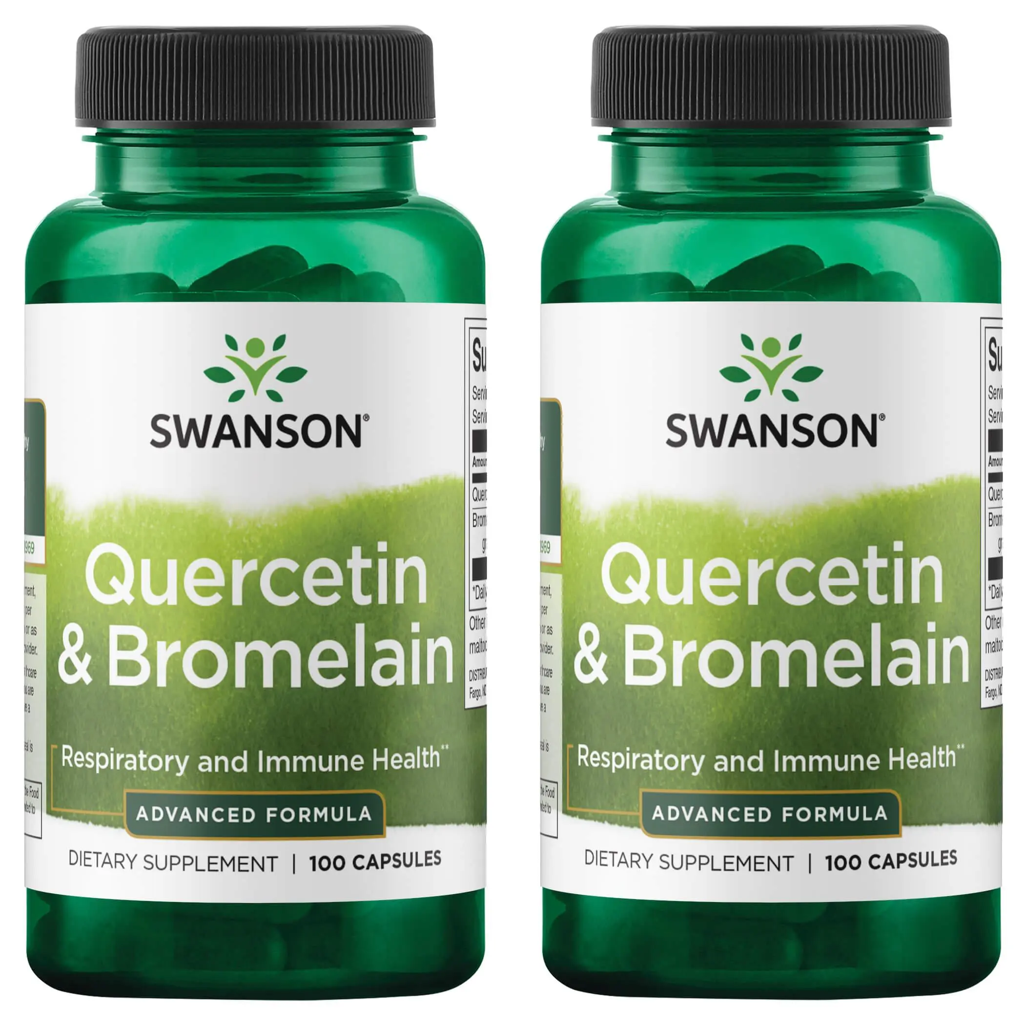 Swanson Quercetin & Bromelain - Advanced Formula 100 Vegan Caps 2 Pack