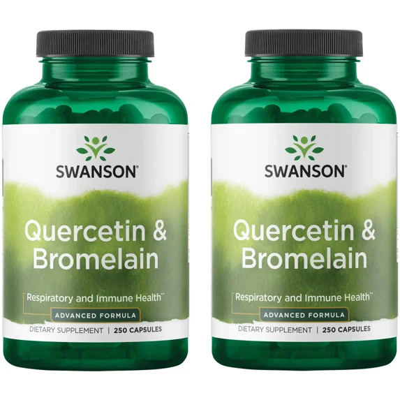 Swanson Quercetin & Bromelain - Advanced Formula 250 Vegan Caps 2 Pack