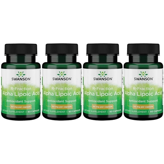 Swanson R-Fraction Alpha Lipoic Acid 50 mg 60 Caps 4 Pack