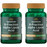 Swanson R-Fraction Alpha Lipoic Acid - Double Strength 100 mg 60 Caps 2 Pack