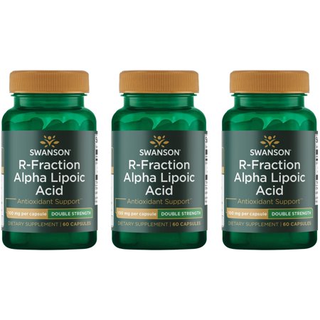 Swanson R-Fraction Alpha Lipoic Acid - Double Strength 100 mg 60 Caps 3 Pack