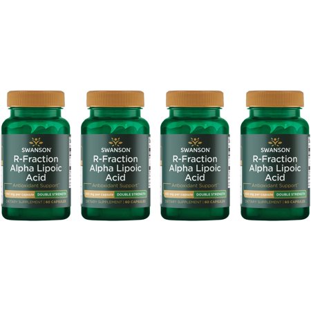 Swanson R-Fraction Alpha Lipoic Acid - Double Strength 100 mg 60 Caps 4 Pack