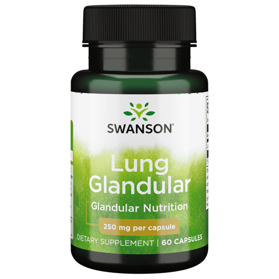 Swanson Raw Lung Glandular 250 mg 60 Capsules