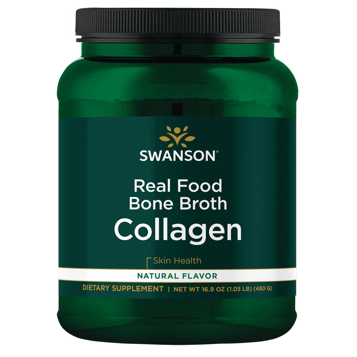 Swanson Real Food Bone Broth Collagen Natural Flavor 16.9 oz Powder