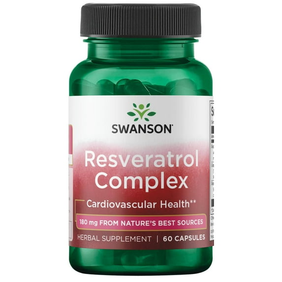 Swanson Resveratrol Complex 180 mg 60 Capsules
