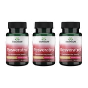 Swanson Resveratrol - Higher Potency 250 mg 30 Caps 3 Pack