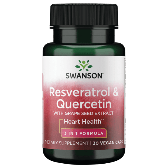 Swanson Resveratrol and Quercetin 30 Veggie Capsules