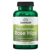 Swanson Rose Hips Capsules, 500 mg, 120 Count