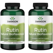 Swanson Rutin Natural Bioflavonoid 250 mg 250 Caps 2 Pack