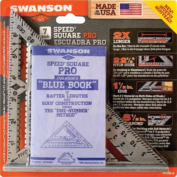 Swanson S0101 7" Speed Square, Pack of 2 Residential Use, Standard Application