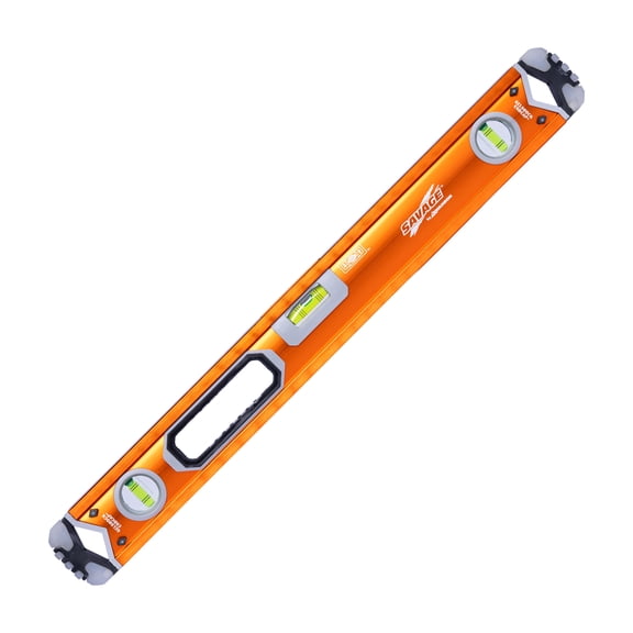 Swanson Savage 24" Anodized Aluminum Pro Grade Box Beam Level Contractor Series with Gelshock End Caps, Model SVB240