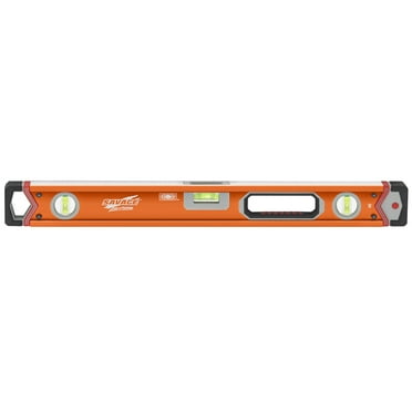 Swanson SAVAGE SVLB24 24-Inch Lighted Box Beam Level with Supershock End Caps