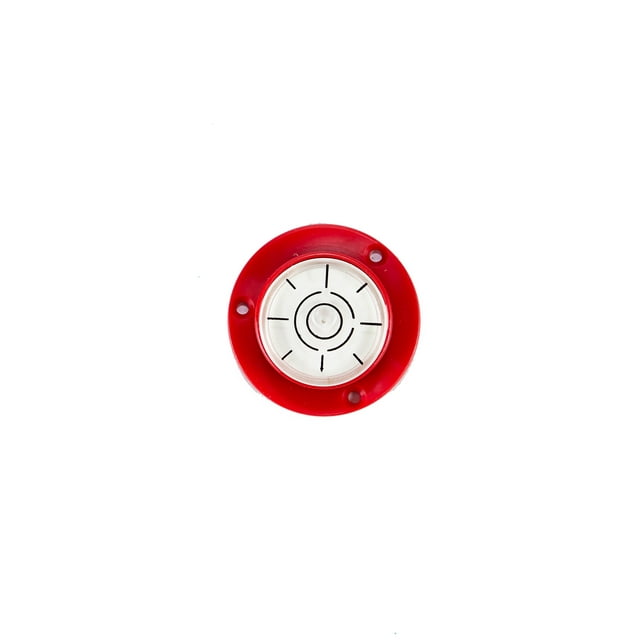 Swanson SL0002 Red Round Surface Level with Spirit Bubble and Fastening Holes (Assembled 2 inches)