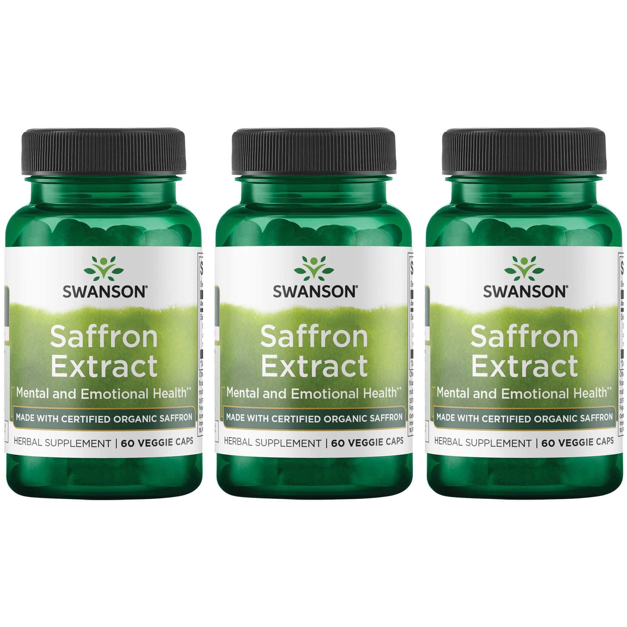 Swanson Saffron Extract Certified Organic Saffron 30 mg 60 Veg Caps 3