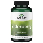 Swanson Sambucus Nigra Black Elderberry 120 Veggie Capsules