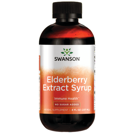 Swanson Sambucus Nigra Black Elderberry Extract Syrup 8 fl oz Liquid