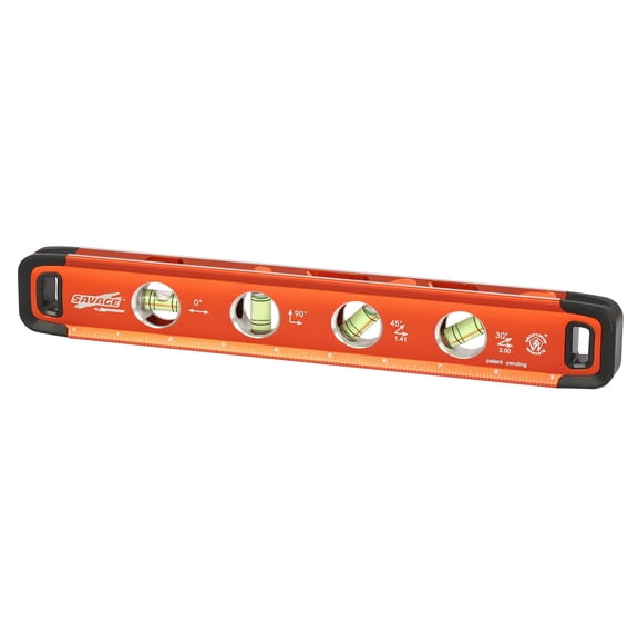 Swanson Savage 11" Magnetic Aluminum Torpedo Level with Shock-Absorbing End Caps, Model SVT011