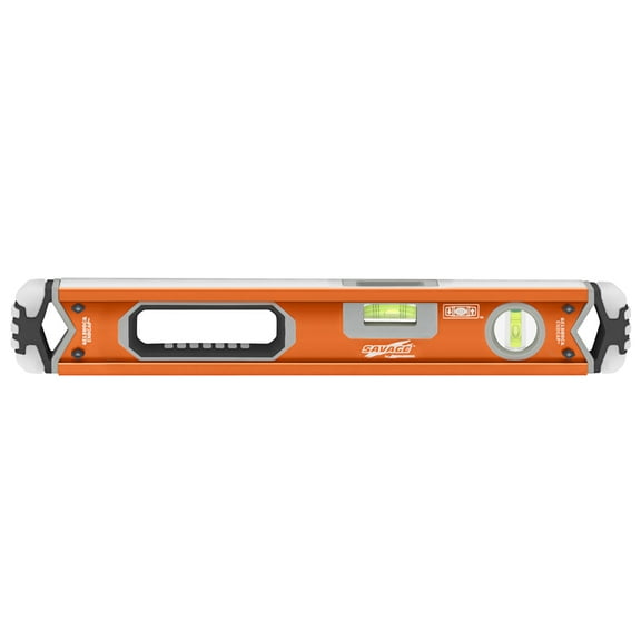 Swanson Savage 18-inch Aluminum Box Beam Level with Gelshock End Caps, Contractor Series Model SVB180