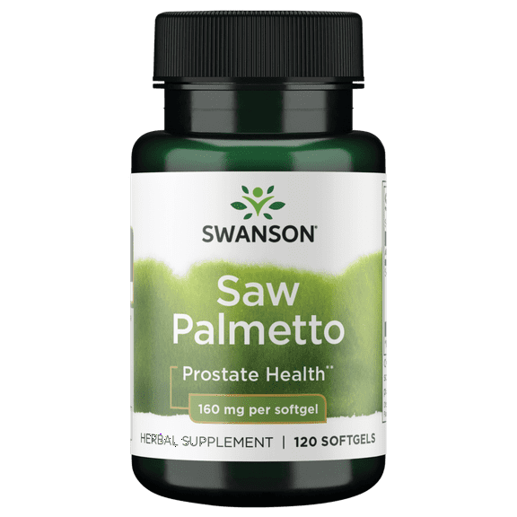 Swanson Saw Palmetto Men Prostate Health Hormone Support Urinary Health 160 Milligrams 120 Sgels