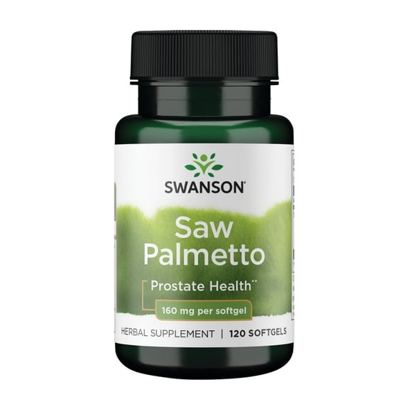 Swanson Saw Palmetto Men Prostate Health Hormone Support Urinary Health 160 Milligrams 120 Sgels