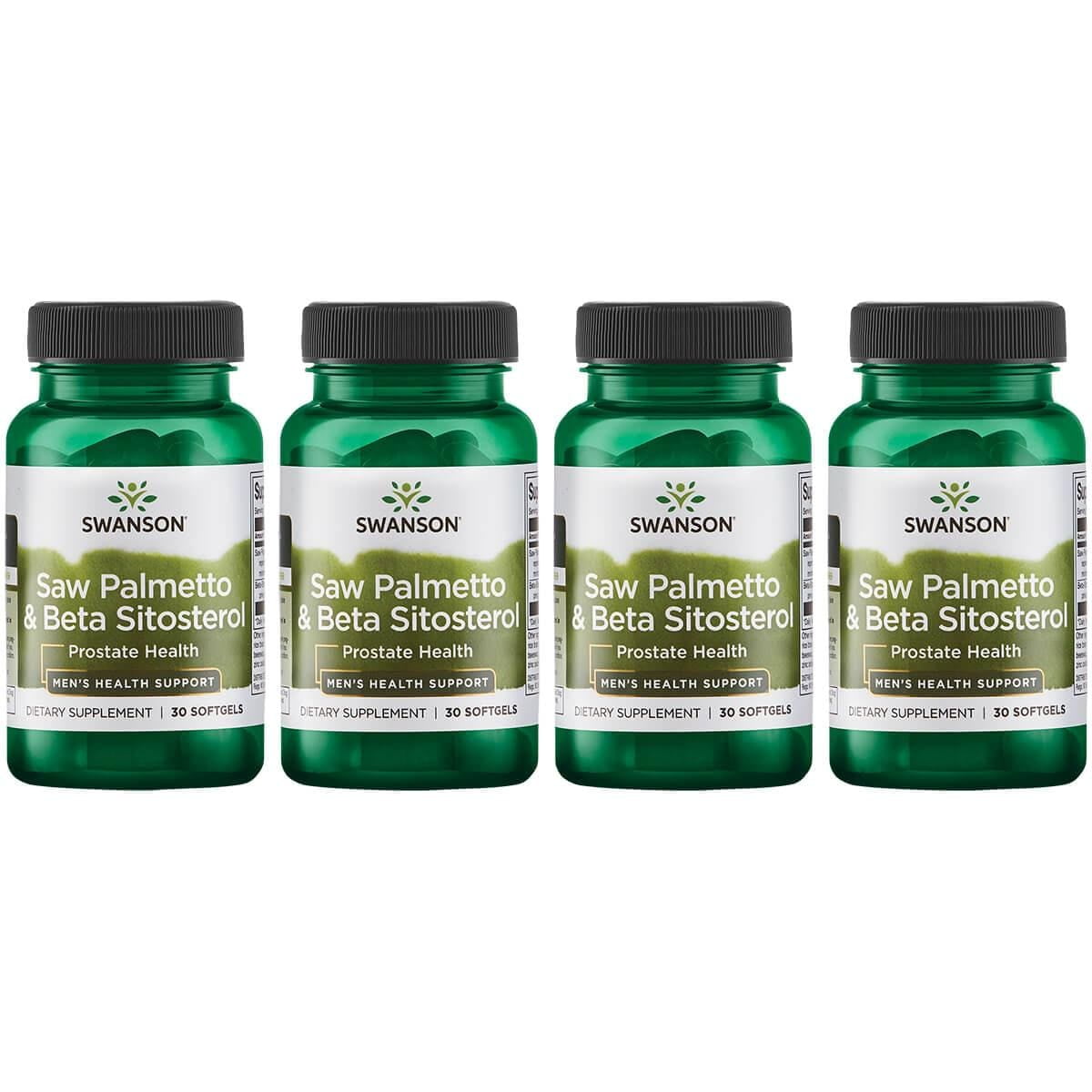 Swanson Saw Palmetto & BetaSitosterol 30 Sgels 4 Pack