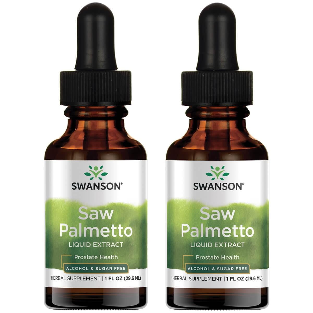 Swanson Saw Palmetto Liquid Extract Alcohol & Sugar Free 2 Pack