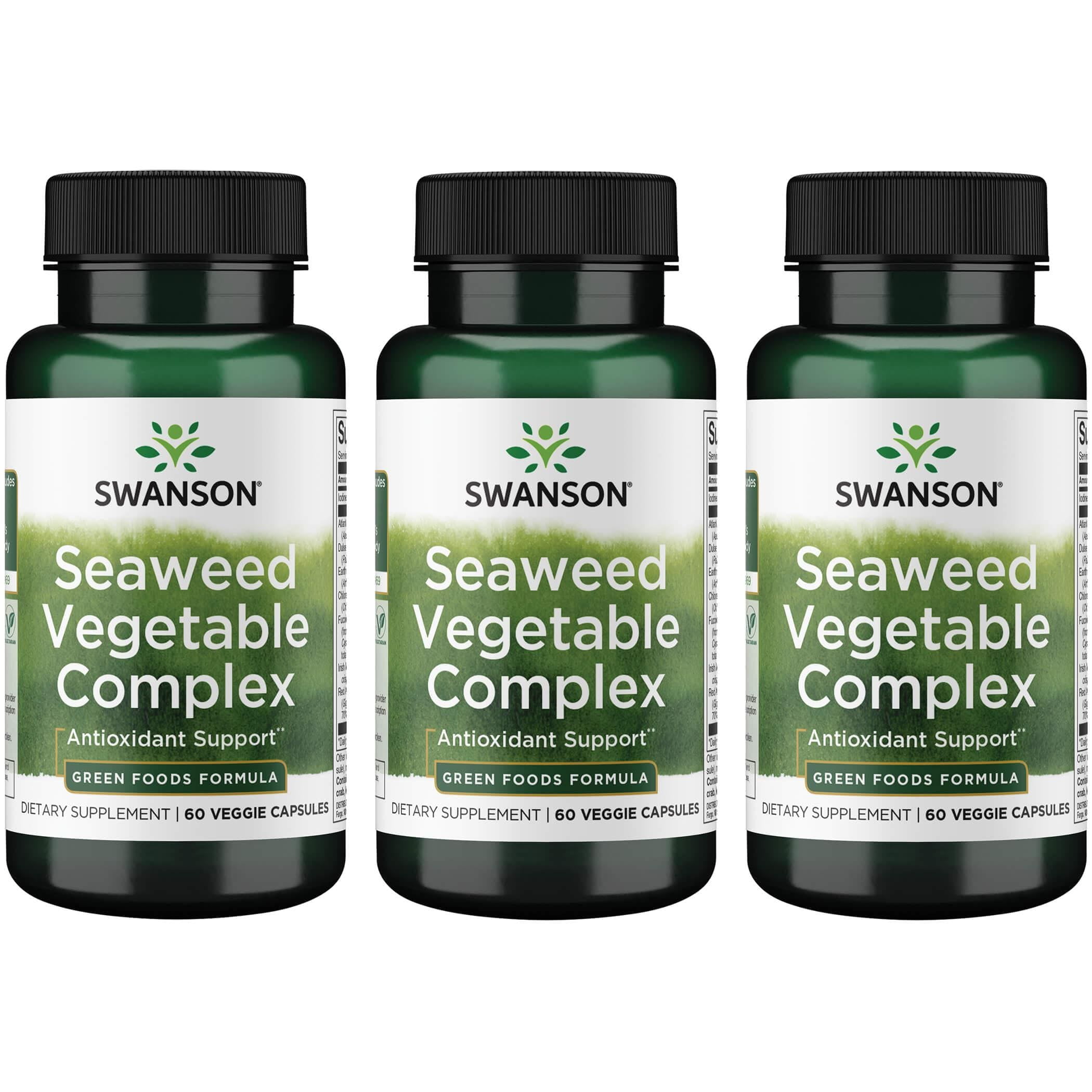 Swanson Seaweed Vegetable Complex 60 Veg Caps 3 Pack
