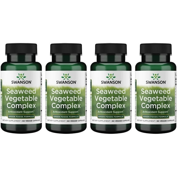 Swanson Seaweed Vegetable Complex 60 Veg Caps 4 Pack