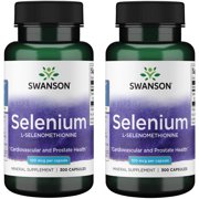 Swanson Selenium L-Selenomethionine 100 mcg 300 Caps 2 Pack