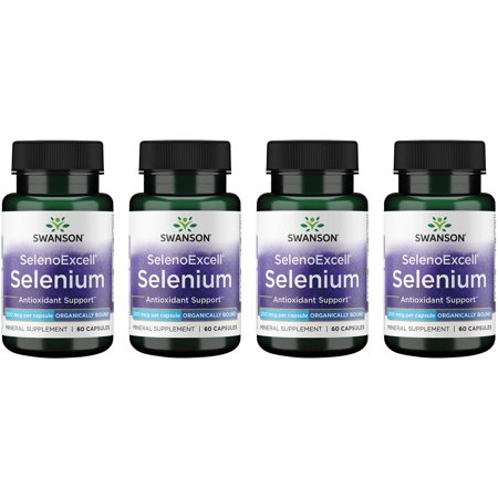 Swanson Selenoexcell Selenium 200 mcg 60 Caps 4 Pack