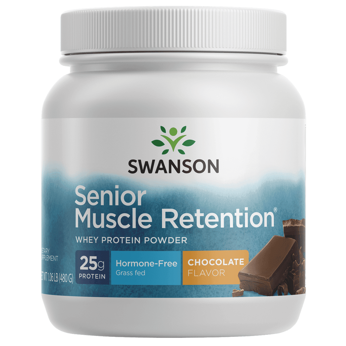 Swanson Senior Muscle Retention Protein Powder - Chocolate 1.06 lb Powder