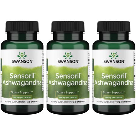 Swanson Sensoril Ashwagandha 125 mg 120 Caps 3 Pack