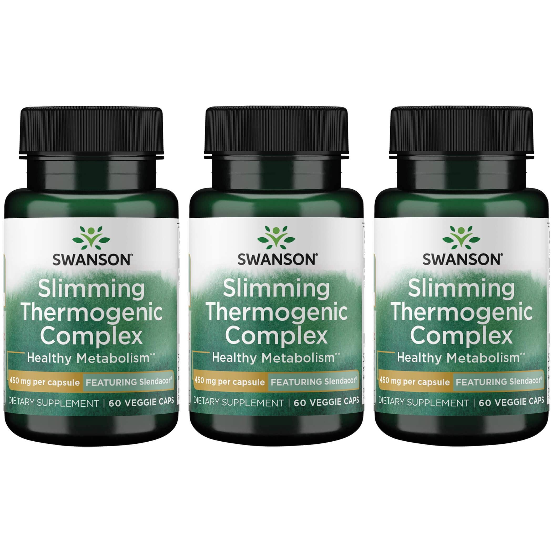Swanson Slimming Thermogenic Complex Featuring Slendacor 3 Pack