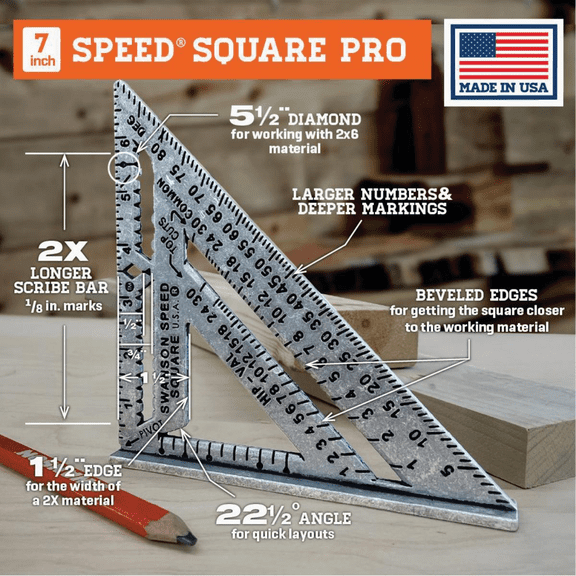 Swanson Speed Rafter Square - Pack of 2  Residential Use, Standard Application