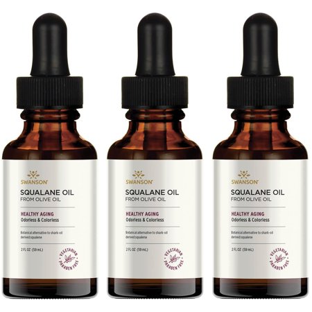 Swanson Squalane Oil from Olive Oil 2 fl oz Liq 3 Pack