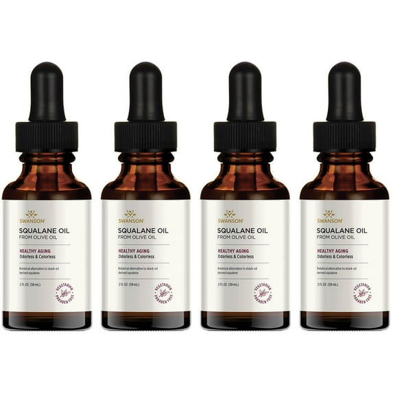 Swanson Squalane Oil from Olive Oil 2 fl oz Liq 4 Pack