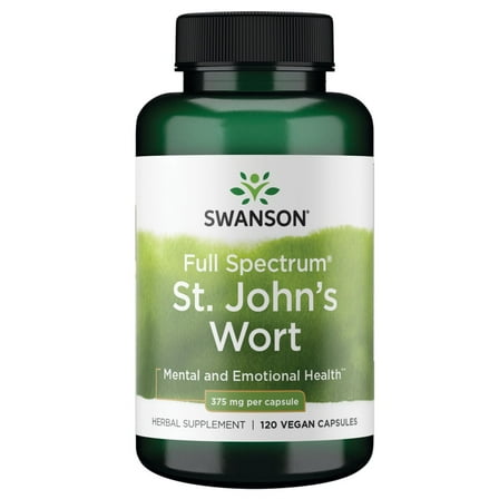 Swanson St. John's Wort - Herbal Supplement - (375 mg 120 Capsules)