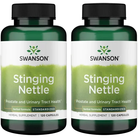 Swanson Stinging Nettles - Herbal Supplement Prostate Health & Urinary Tract Support - Natural Formula Supporting Respiratory Health & Fluid Balance - (120 Capsules) (2 Pack)
