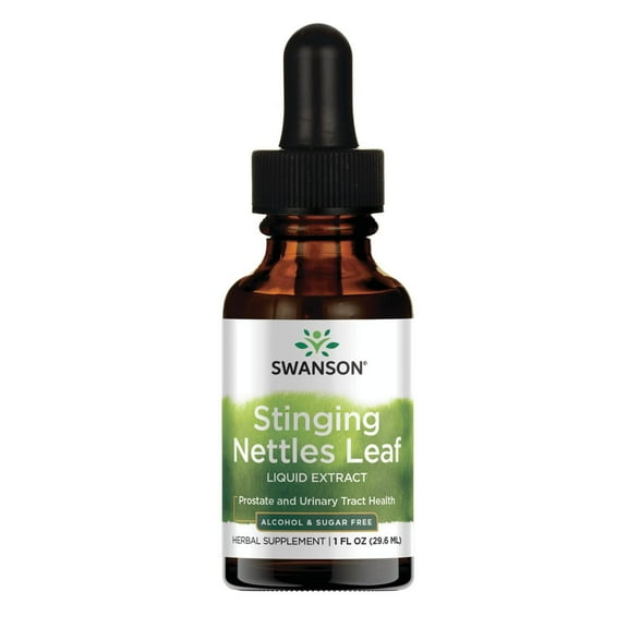 Swanson Stinging Nettles Leaf Liquid Extract Alcohol and Sugar-Free 1 fl Ounce (29.6 ml) Liquid